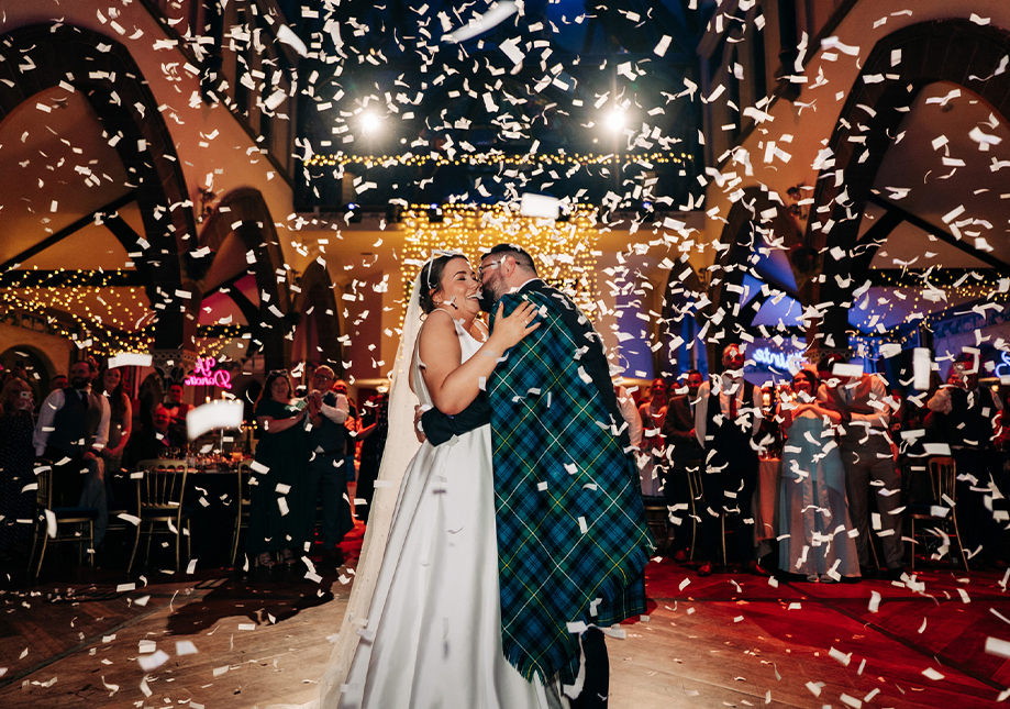 Confetti shot Oran Mor Wedding